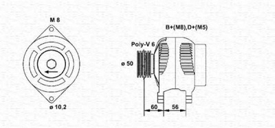 MAGNETI MARELLI 943356554010 -  Генератор